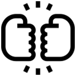 Fist bump icon in png format