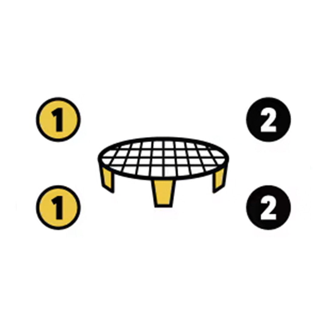 Playing positions by team in Spikeball rules